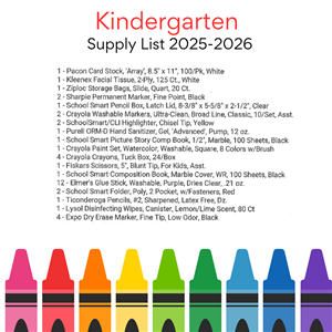 Kindergarten List